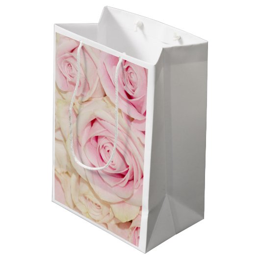  roze witte rozen liefde medium cadeauzakje (Achterkant Gekanteld)