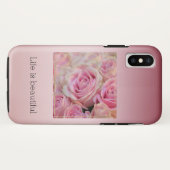 Roze witte rozen mooie momenten Case-Mate iPhone case (Achterkant (horizontaal))