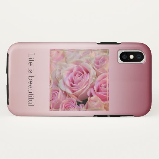 Roze witte rozen mooie momenten Case-Mate iPhone case (Achterkant (horizontaal))