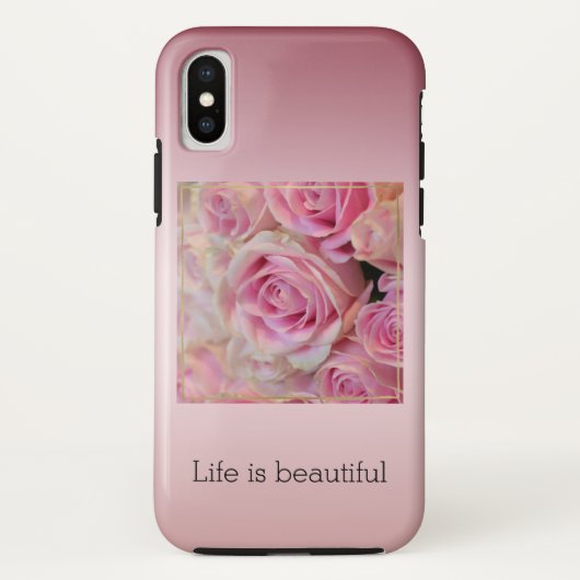 Roze witte rozen mooie momenten Case-Mate iPhone case (Achterkant)
