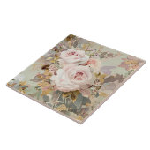 roze/witte rozen tegeltje (Zijkant)