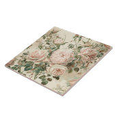  roze/witte rozen tegeltje (Zijkant)