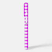 Roze Witte Ruitjes Diamant Patroon Case-Mate iPhone Case (Achterkant / Links)