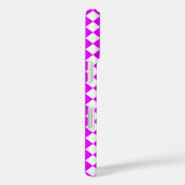 Roze Witte Ruitjes Diamant Patroon Case-Mate iPhone Case (Achterkant / Rechts)