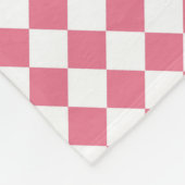 Roze Witte Ruitjes Diamant Patroon Fleece Deken (Hoek)