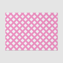 Roze Witte Ruitjes Diamant Patroon Tissuepapier
