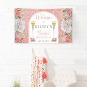 Roze witte sinaasappel Roos Blooms Bridal Brunch  Spandoek (Insitu)