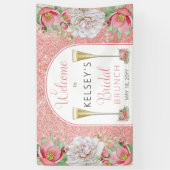 Roze witte sinaasappel Roos Blooms Bridal Brunch  Spandoek (Verticaal)