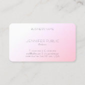 Roze witte Sjabloon elegant design trendy modern Visitekaartje (Achterkant)