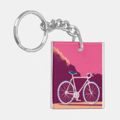 Roze witte sleutelhanger (Voorkant Links)