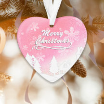 Roze Witte Sneeuwhuis Kerstmis Nieuwjaar