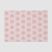 Roze Witte Sneeuwvlokken Kerst Tissuepapier (Voorkant)
