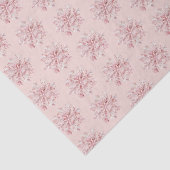 Roze Witte Sneeuwvlokken Kerst Tissuepapier (Detail)