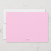 Roze & Witte Sneeuwvlokken Kerstkaart (Achterkant)