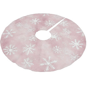 Roze Witte Sneeuwvlokken Kerstmis Kerstboom Rok