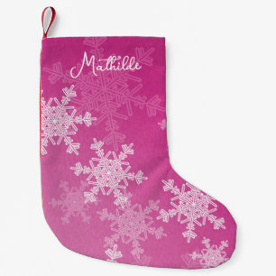 Roze Witte Sneeuwvlokken Minimalistische Kerst Naa Kleine Kerstsok