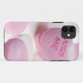 Roze & Witte Snoep Hartjes Kus Me Hart Sjabloon Case-Mate iPhone Case (Achterkant (horizontaal))