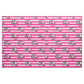 Roze witte Snoepjes strepen Stof (Yard (91,4 cm))