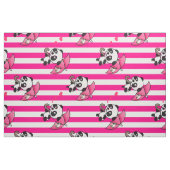 Roze witte Snoepjes strepen Stof (Fat Quarter)