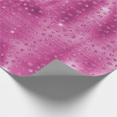 Roze Witte Sparkle Cheetah Print Cadeaupapier (Hoek)