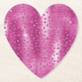 Roze Witte Sparkle Cheetah Print Kartonnen Onderzetters (Voorkant)