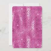 Roze witte Sparkle Leopard Baby shower Kaart (Achterkant)
