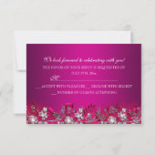 Roze Witte Sparkle Mask Masquerade Party RSVP (Achterkant)