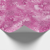 Roze Witte Sparkle Snake Print Cadeaupapier (Hoek)