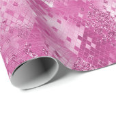 Roze Witte Sparkle Snake Print Cadeaupapier (Rol Hoek)