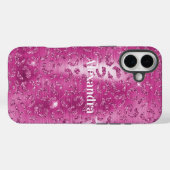 Roze witte spleet Case-Mate iPhone case (Achterkant (horizontaal))