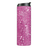 Roze witte spleet thermosbeker (Gedraaid links)