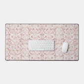 Roze witte  spoelvormig ontwerp bureaumat (Keyboard & Muis)