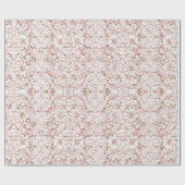 Roze witte spoelvormig ontwerp cadeaupapier (Vlak)