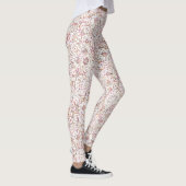 Roze witte spoelvormig ontwerp leggings (Rechts)