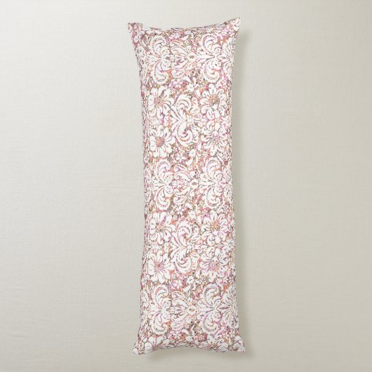 Roze witte  spoelvormig ontwerp lichaamskussen (Achterkant (Verticaal))