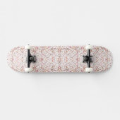 Roze witte spoelvormig ontwerp persoonlijk skateboard (Horizontaal)