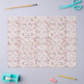 Roze witte spoelvormig ontwerp tissuepapier (Craft)
