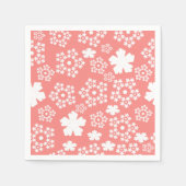 Roze & Witte Ster & Snowflake Patroon Servet (Voorkant)