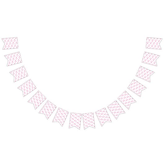 Roze witte sterren Modern design Party Supply Vlaggetjes (Alle)