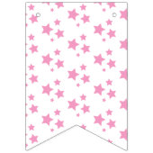 Roze witte sterren Modern design Party Supply Vlaggetjes (Tweede vlag)