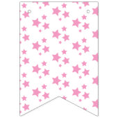 Roze witte sterren Modern design Party Supply Vlaggetjes (Eerste vlag)