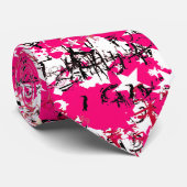Roze & Witte Sterren - Scenester Stropdassen (Opgerold)
