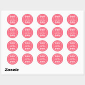 Roze | Witte Stickers voor het huwelijk (Vel)