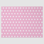ROZE WITTE STIPPEN AANGEPASTE STIJLVOOLDE EENVOUDI TISSUEPAPIER (Voorkant)