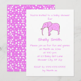 Roze witte Stippen Babyschoenen Kaart