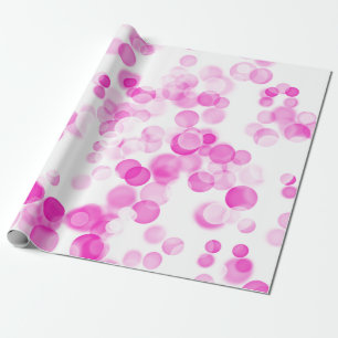 Roze witte Stippen Bubbels Bokeh Effect Cadeaupapier