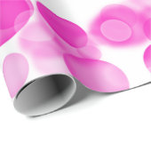 Roze witte Stippen Bubbels Bokeh Effect Cadeaupapier (Rol Hoek)