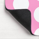 Roze & Witte Stippen Muismat (Hoek)