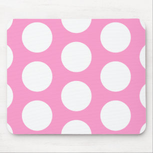 Roze & Witte Stippen Muismat