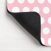 Roze & Witte Stippen Muismat (Hoek)